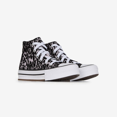 CONVERSE CHUCK TAYLOR ALL STAR LIFT HI LEO GRIJS/ZWART KIND