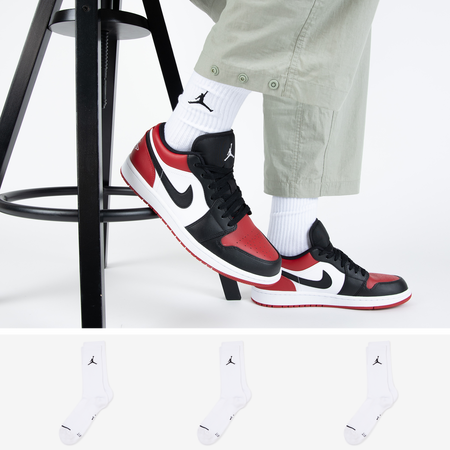 JORDAN CHAUSSETTES X3 CREW JUMPMAN WIT/ZWART HEREN