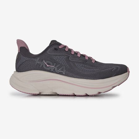 HOKA CLIFTON 10 ZWART/ROZE DAMES