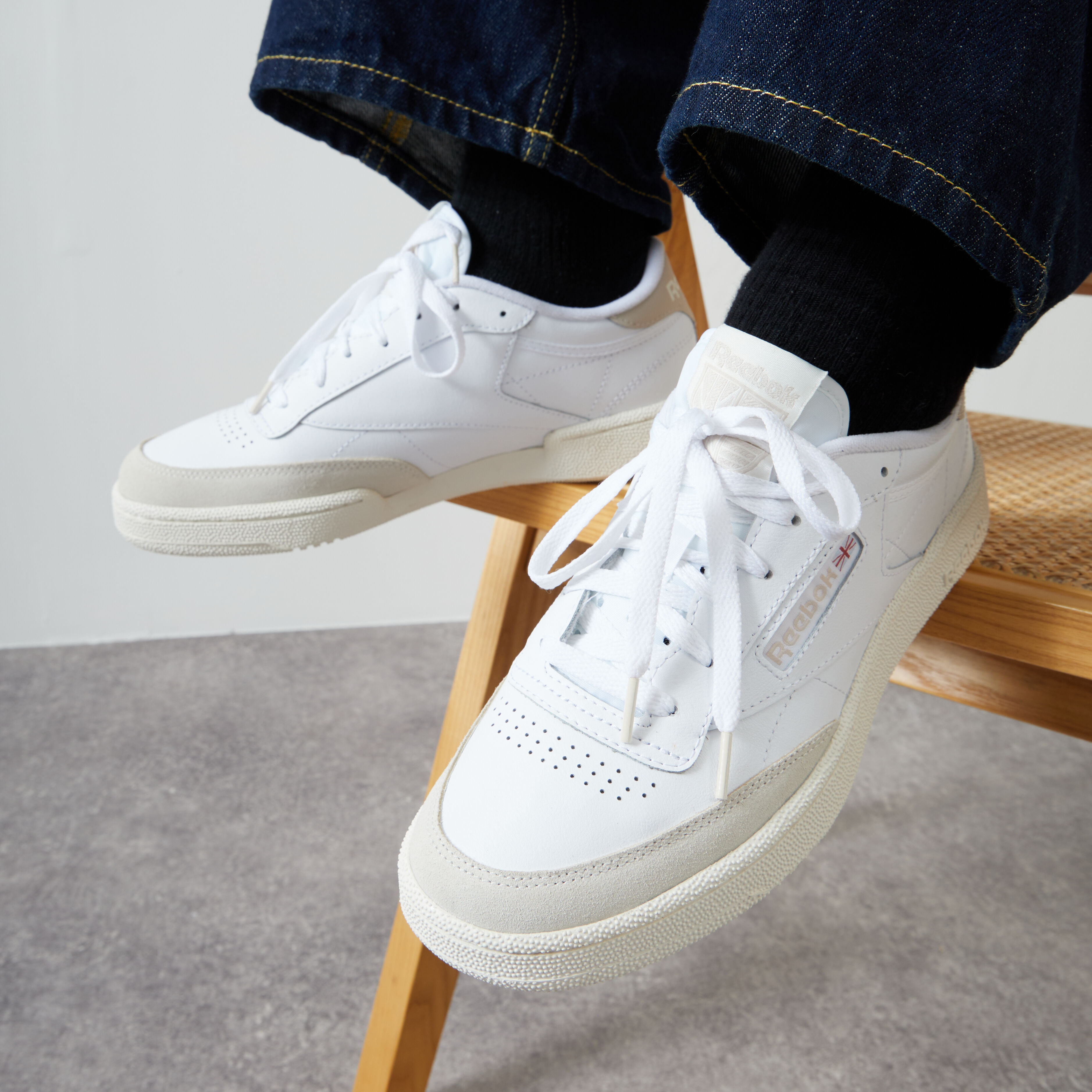Reebok club c shop 85 weathered white