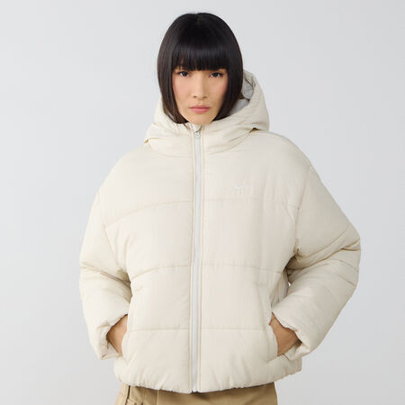 NIKE DOUDOUNE PUFFER BEIGE/WIT DAMES