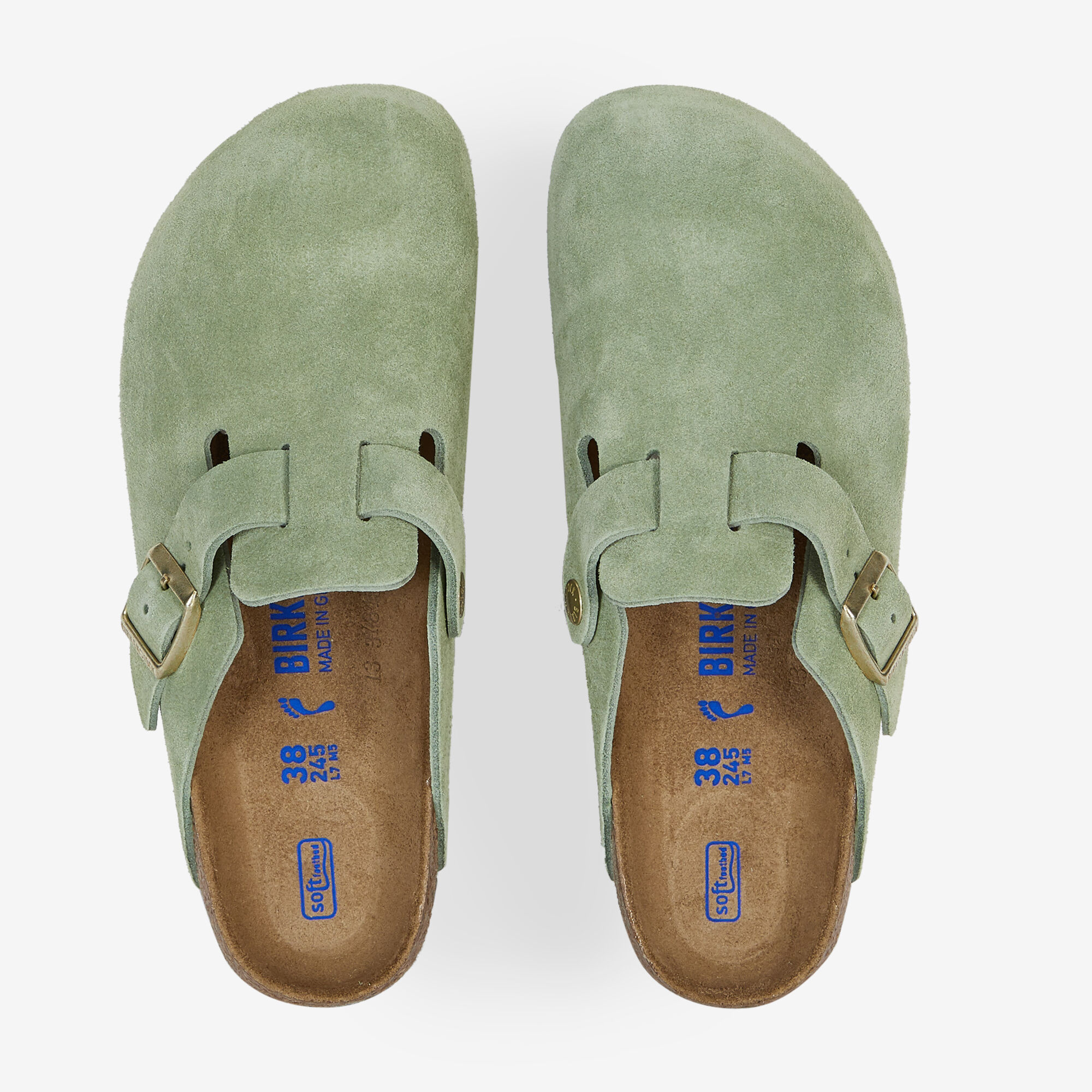 BIRKENSTOCK BOSTON SUEDE GREEN TEA GROEN SNEAKERS DAMES Courir