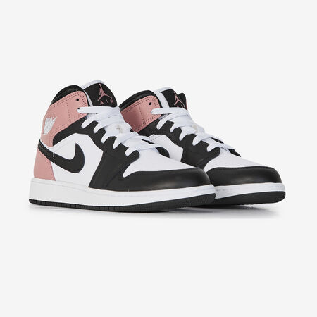 JORDAN AIR JORDAN 1 MID WIT/ROZE JUNIOR