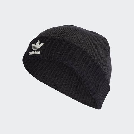 ADIDAS ORIGINALS Bonnet revers maille Adicolor Black UNISEX
