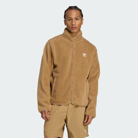ADIDAS ORIGINALS JACKET FZ TEDDY FLEECE BRUIN/WIT HEREN