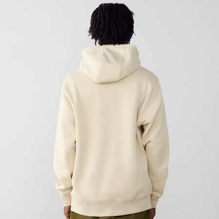 NIKE HOODIE CLUB SMALL LOGO BEIGE/WIT HEREN