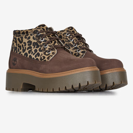 TIMBERLAND STONE STREET CHEETAH BEIGE/ZWART DAMES