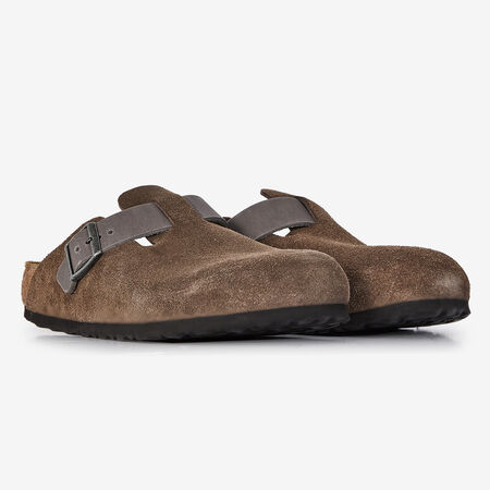 BIRKENSTOCK boston BOSTON SUEDE MIX CONCRETE GRAY GRIJS HEREN