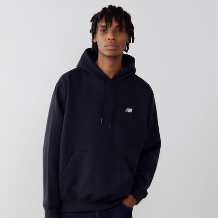 NEW BALANCE HOODIE SMALL LOGO ZWART HEREN