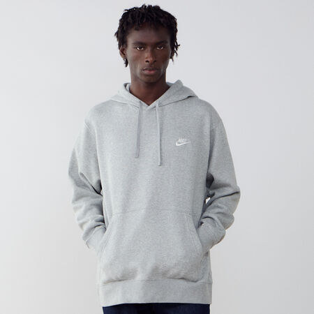 NIKE HOODIE CLUB SMALL LOGO GRIS HEREN