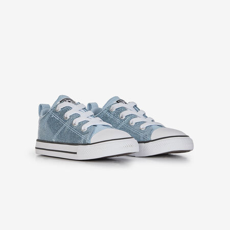 CONVERSE CHUCK TAYLOR ALL STAR OX EL GLITTER BLAUW/WIT BABY