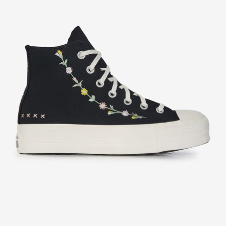 CONVERSE CHUCK TAYLOR ALL STAR LIFT HI ZWART DAMES