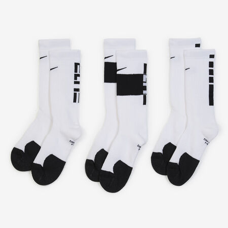 NIKE CHAUSSETTES X3 CREW ELITE WIT/ZWART HEREN