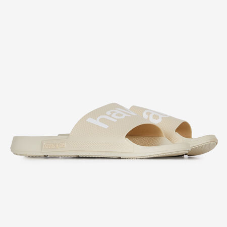 HAVAIANAS SLIDE CLASSIC LOGOMANIA BEIGE DAMES