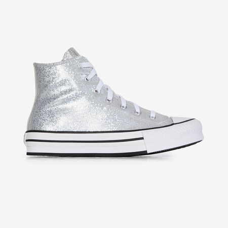 CONVERSE CHUCK TAYLOR ALL STAR LIFT HI ZILVER JUNIOR
