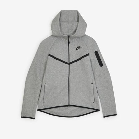 NIKE JACKET ZIP TECH FLEECE GRIJS/ZWART DAMES