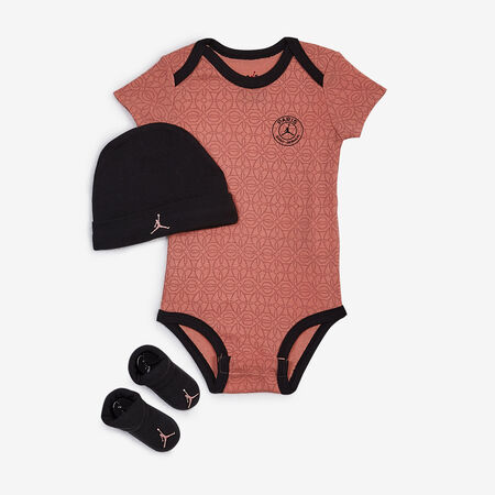 JORDAN 3 PC SET BODYSUIT HAT BOOTIE PSG MULTICO BABY