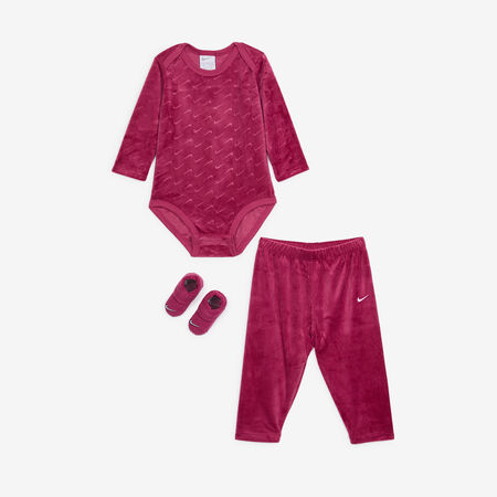 3 PC SET VELOUR SWOOSH : ROZE