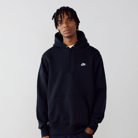 NIKE HOODIE CLUB SMALL LOGO NOIR HEREN