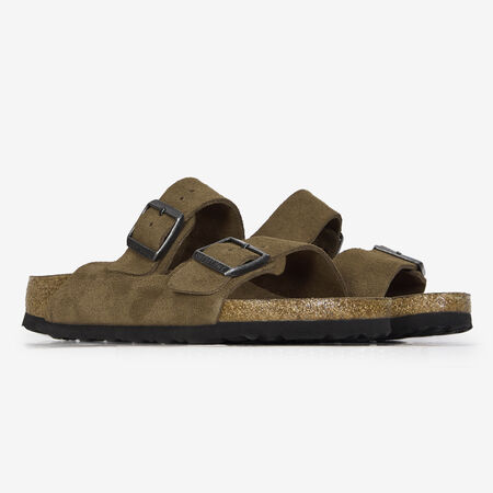 BIRKENSTOCK ARIZONA SUEDE DARK TEA BRUIN DAMES