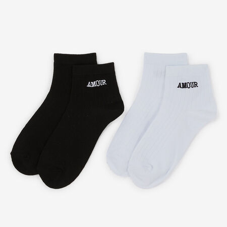 COURIR QUARTER AMOUR 2SET BLANC/NOIR UNISEX