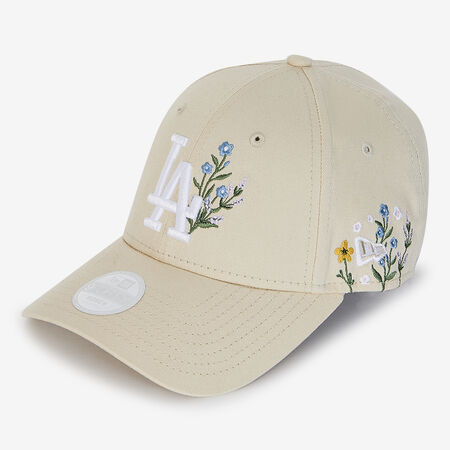 NEW ERA 9FORTY WOMEN LA FLORAL EMBROIDERY BEIGE/WIT DAMES