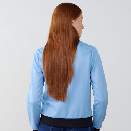 ADIDAS ORIGINALS JACKET FZ ADICOLOR CLASSICS BLAUW/MARINEBLAUW DAMES