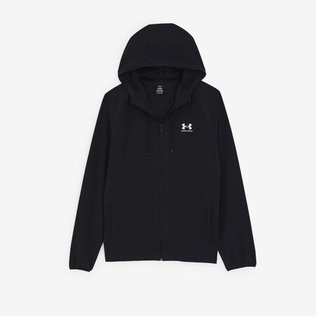 JACKET FZ WOVEN VIBE : ZWART