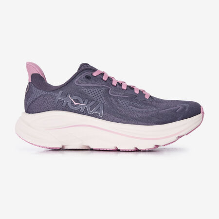HOKA CLIFTON 10 ZWART/ROZE DAMES