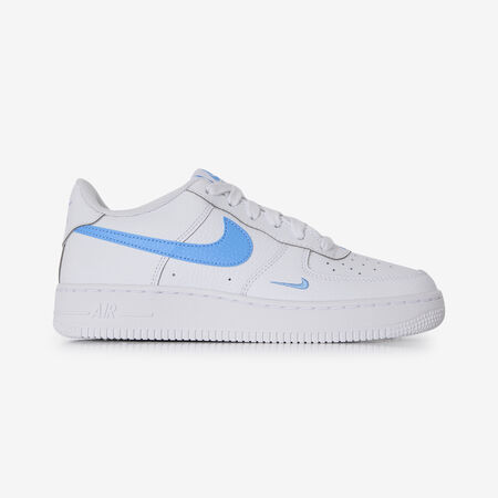 AIR FORCE 1 LOW MINI SWOOSH : WIT/BLAUW