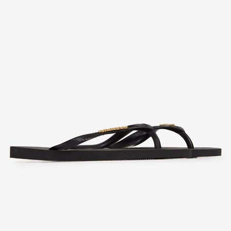 HAVAIANAS slim SLIM LOGO METALLIC ZWART DAMES
