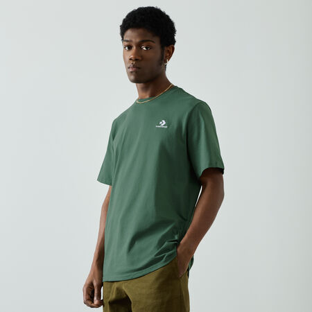 CONVERSE TEE SHIRT STAR CHEVRON EMBROIDERED VERT HEREN