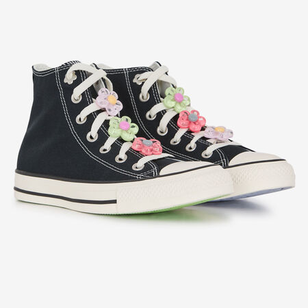 CONVERSE CHUCK TAYLOR HI ZWART/WIT DAMES