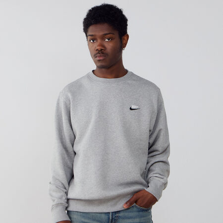 NIKE SWEAT CREW CLUB DT GRIJS/WIT HEREN