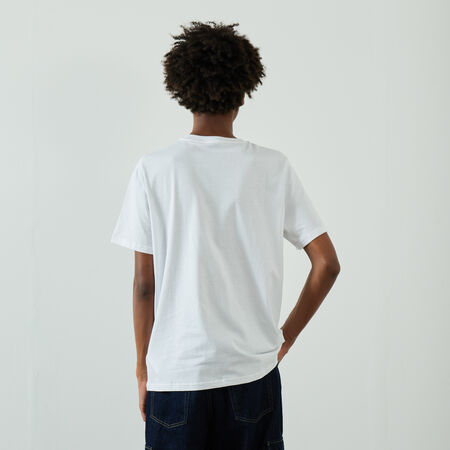 PUMA T-SHIRT SATIN LOGO WIT/GROEN HEREN