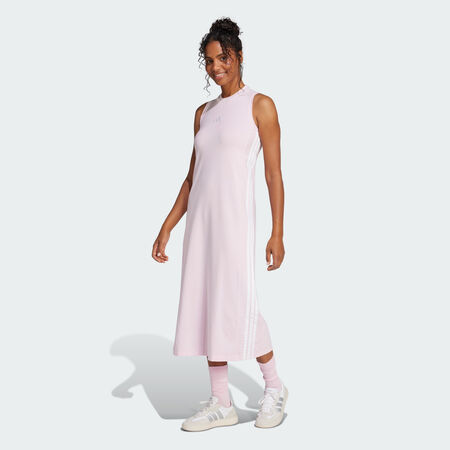 ADIDAS SPORTSWEAR Robe longue dos nageur 3 bandes Essentials Clear Pink / White DAMES