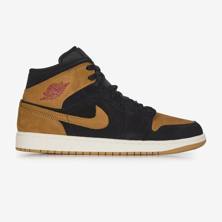 JORDAN AIR JORDAN 1 MID SE ZWART/HONING HEREN
