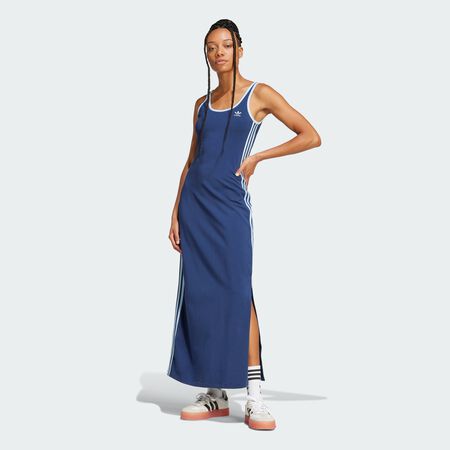 ADIDAS ORIGINALS Maxi robe débardeur Adicolor 3 bandes Night Indigo / White DAMES