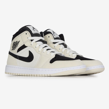 JORDAN AIR JORDAN 1 MID ZWART/ROZE DAMES