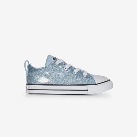 CONVERSE CHUCK TAYLOR ALL STAR OX EL GLITTER BLAUW/WIT BABY