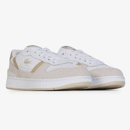 LACOSTE T-CLIP SET WIT/BEIGE DAMES