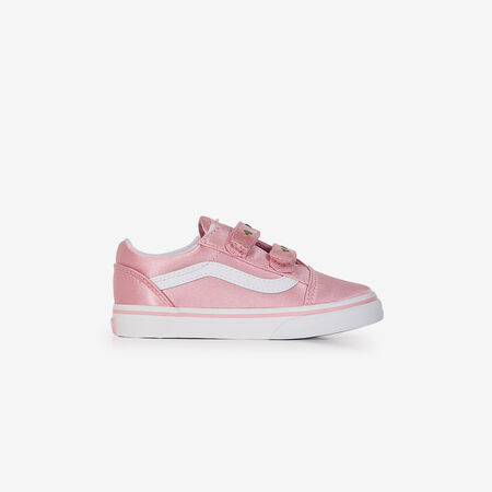 VANS old skool OLD SKOOL V SATIN ROZE/WIT BABY