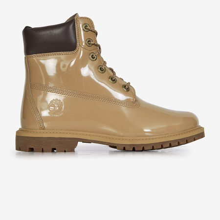 TIMBERLAND 6 INCH  PATENT BEIGE DAMES