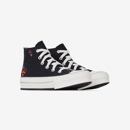 CONVERSE chuck taylor all star CHUCK TAYLOR ALL STAR EVA LIFT HI VALENT ZWART/WIT KIND