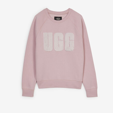 UGG SWEAT MADELINE FUZZY LOGO ROZE DAMES