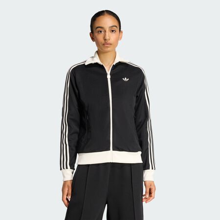 ADIDAS ORIGINALS JACKET FZ CLASSIC ZWART/ECRU DAMES