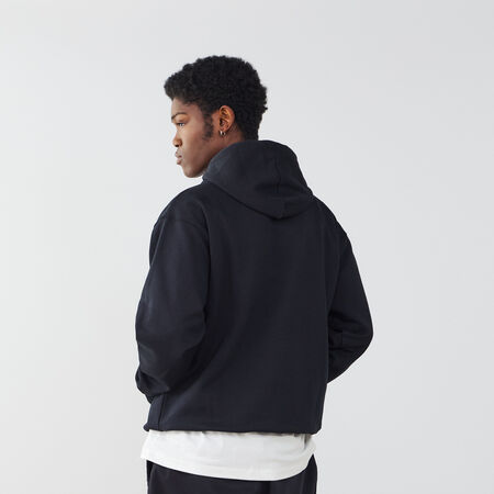 NEW BALANCE HOODIE EMBRO LOGO BOSTON 06 ZWART/ROZE HEREN