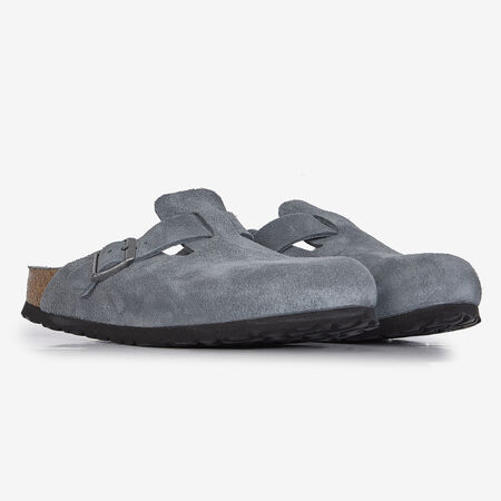 BIRKENSTOCK boston BOSTON SUEDE BASALT GRAY GRIJS DAMES