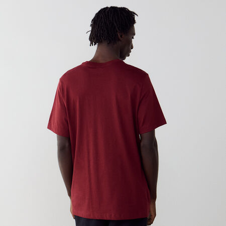 NIKE HOODIE CLUB SMALL LOGO BORDEAUXROOD/WIT HEREN