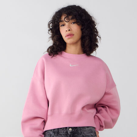 NIKE SWEAT CREW PHOENIX OVERSIZED ROZE/WIT DAMES
